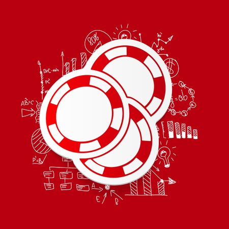 Drawing business formulas: casino chipsのイラスト素材