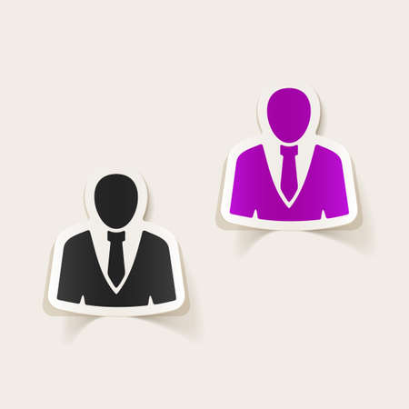 realistic design element: office peopleのイラスト素材