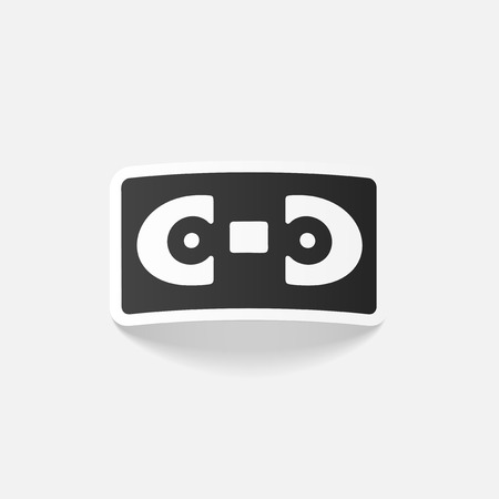 realistic design element: videotapesのイラスト素材