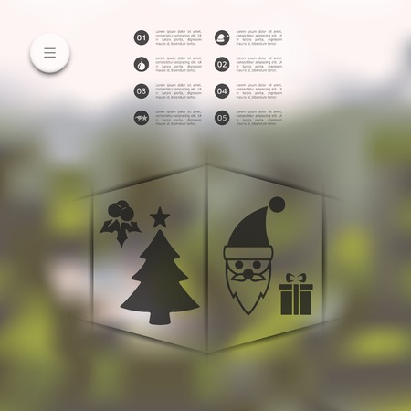 Christmas infographic with unfocused backgroundのイラスト素材