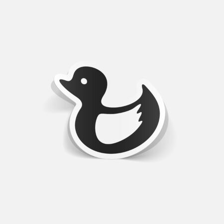 realistic design element: duckのイラスト素材