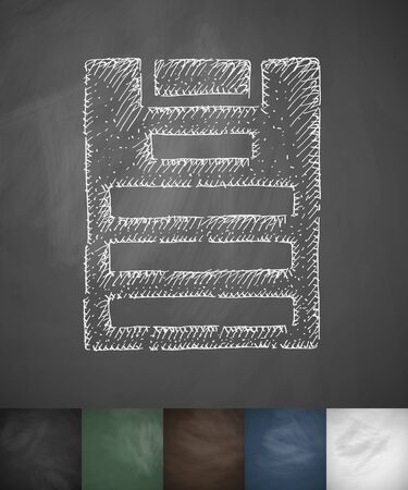 assignment icon. Hand drawn vector illustration. Chalkboard Designのイラスト素材