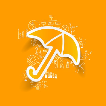 drawing business formulas. umbrellaのイラスト素材