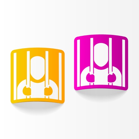 realistic design element. prisonerのイラスト素材