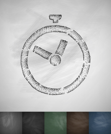 history icon. Hand drawn vector illustration. Chalkboard Designのイラスト素材