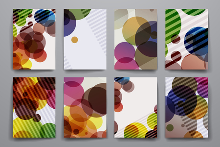 Set of brochure, poster templates in abstract background style. Beautiful designのイラスト素材