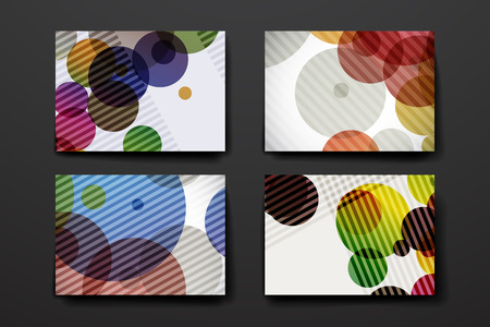 Set of modern design banner template in abstract background style. Beautiful designのイラスト素材