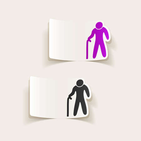 realistic design element: grandpaのイラスト素材