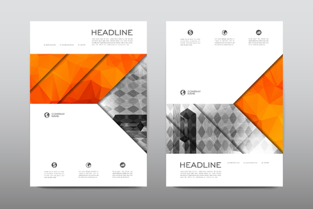 Brochure layout template flyer design vector, Magazine booklet cover abstract background Poster leafletのイラスト素材