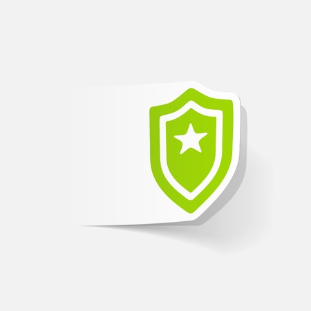 realistic design element. police badgeのイラスト素材