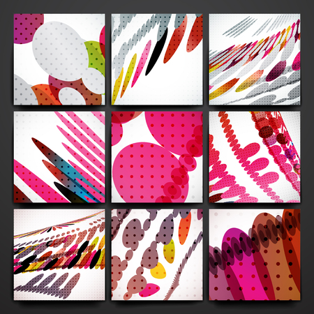 Set of brochure, poster templates in abstract background style. Beautiful design and layoutのイラスト素材