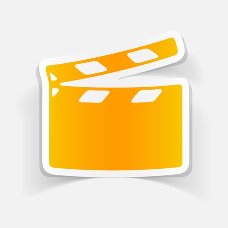 realistic design element: clapper cinemaのイラスト素材