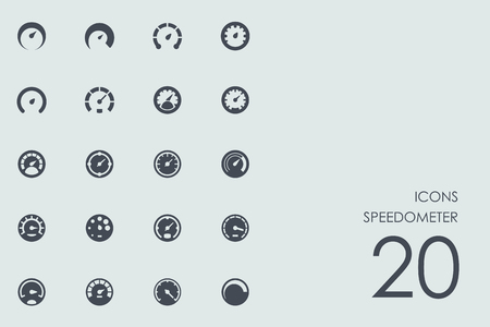 speedometer vector set of modern simple iconsのイラスト素材