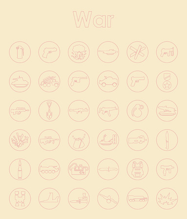 It is a set of war simple web iconsのイラスト素材