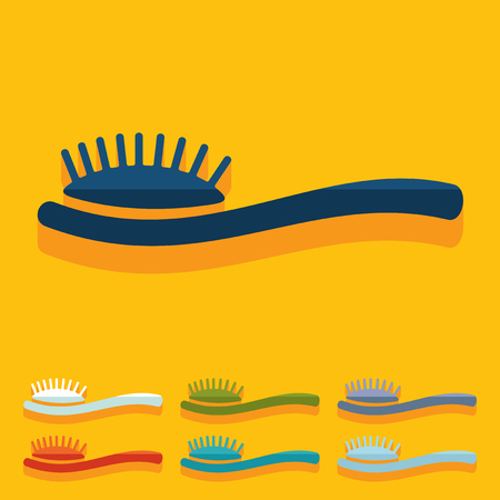 Flat design: hair brushのイラスト素材