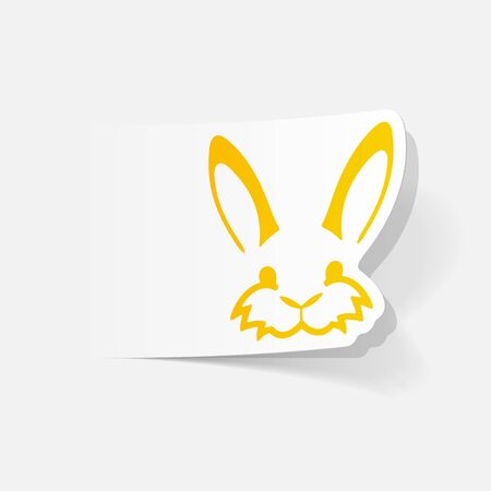 realistic design element: easter rabbitのイラスト素材