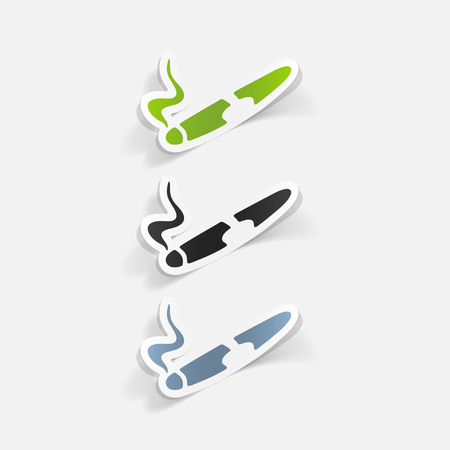 realistic design element: cigarのイラスト素材