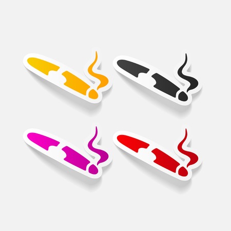 realistic design element: cigarのイラスト素材