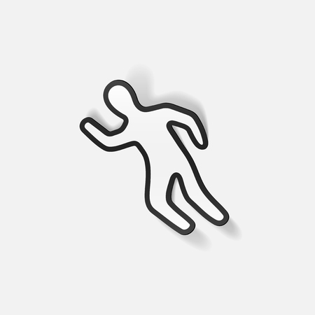 realistic design element. scene of the crimeのイラスト素材