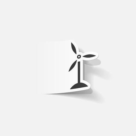 realistic design element: wind turbinesのイラスト素材