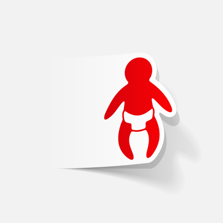 realistic design element: babyのイラスト素材