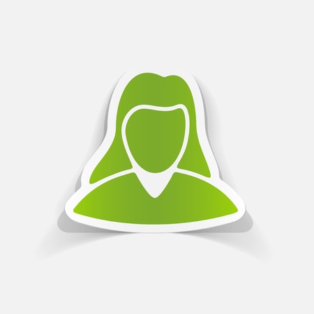 realistic design element: womanのイラスト素材