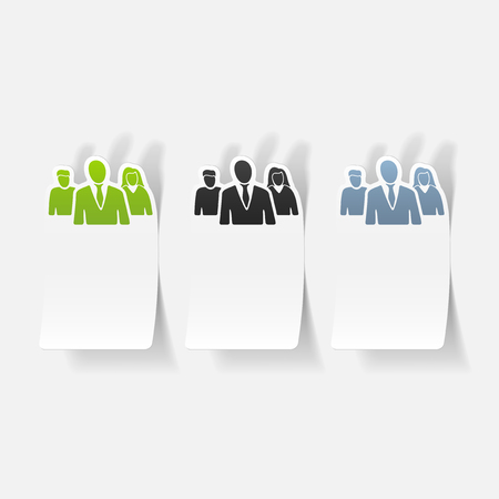 realistic design element: business peopleのイラスト素材