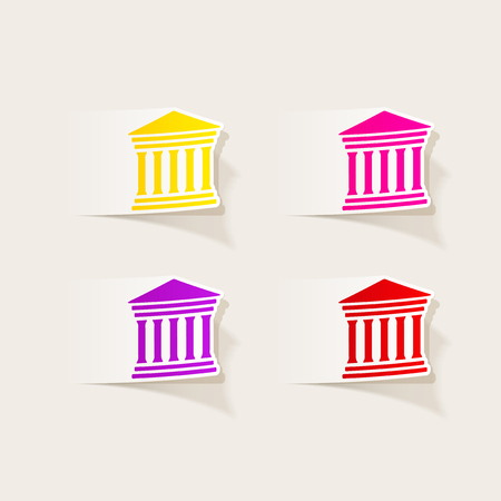 realistic design element: courthouseのイラスト素材