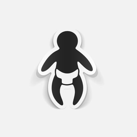 realistic design element: babyのイラスト素材