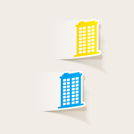 Realistic design element: buildingのイラスト素材