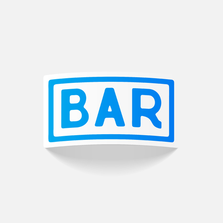 realistic design element: barのイラスト素材