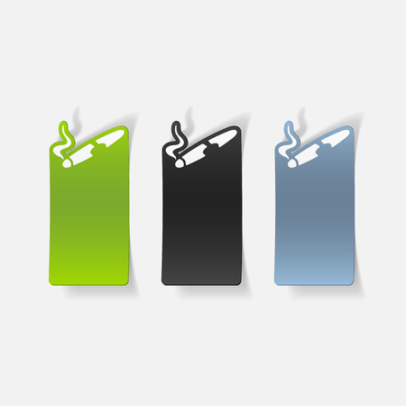 realistic design element: cigarのイラスト素材