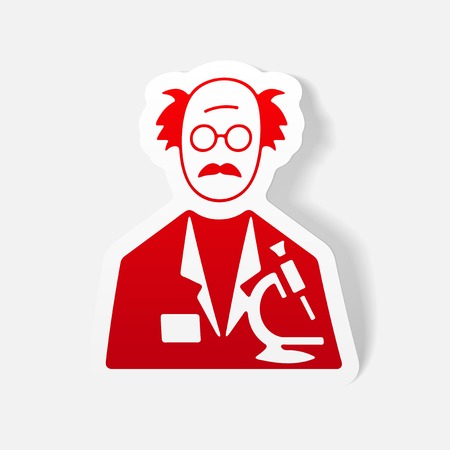 realistic design element. scientistのイラスト素材