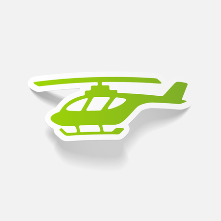 Realistic design element: helicopterのイラスト素材