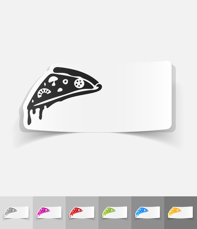 realistic design element. pizzaのイラスト素材
