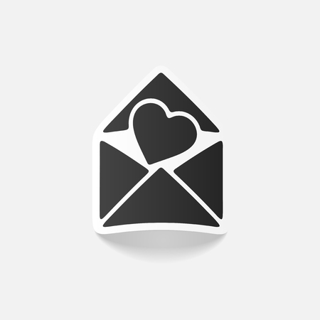realistic design element: heartのイラスト素材
