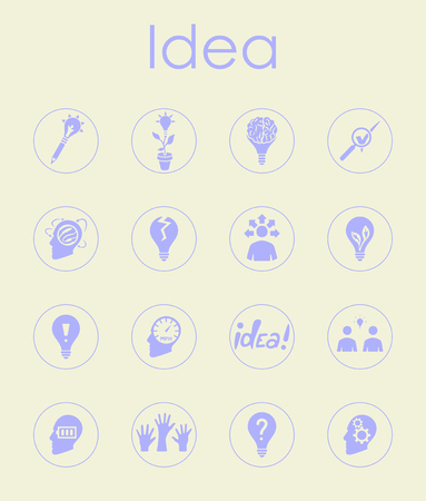 Set of idea simple iconsのイラスト素材