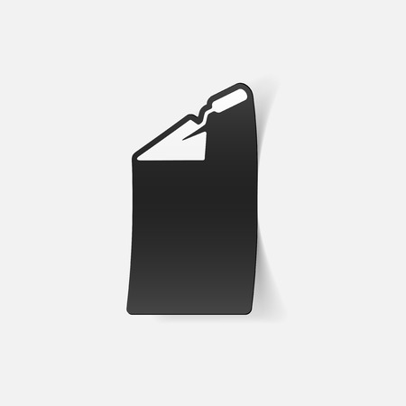 realistic design element: trowelのイラスト素材
