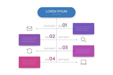 Presentation business infographic template with 4 options, steps or processes. Vector illustration.のイラスト素材