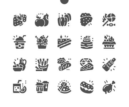 Food 2 Well-crafted Pixel Perfect Vector Solid Icons 30 2x Grid for Web Graphics and Apps. Simple Minimal Pictogramのイラスト素材