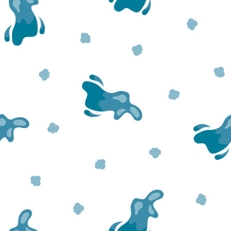 Splash colorful spot. Seamless pattern. Decorative fluid shape. Vector drawing. Design ornaments.のイラスト素材