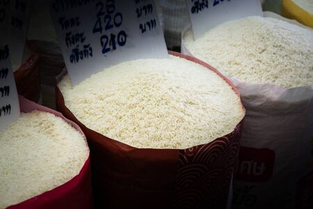 rice bag in Thai food marketの写真素材