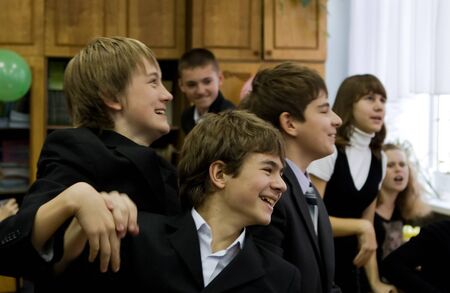 Students of Information Technologies Lyceum, Dnepropetrovsk,Ukraine,educational process - October, 2011. のeditorial素材