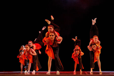 DNEPROPETROVSK,UKRAINE - December 7, 2013 - School-theatre of Contemporary dance POTOKI,...