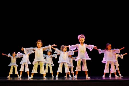 DNEPROPETROVSK,UKRAINE - DECEMBER 13, 2014 - School-theatre of Contemporary dance POTOKI,...