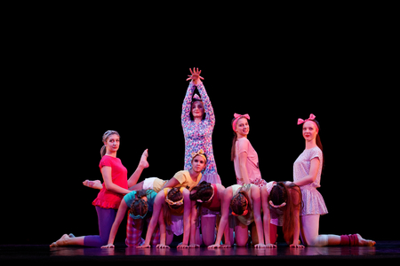 DNEPROPETROVSK,UKRAINE - December 13, 2014 : School-theater of Contemporary dance...
