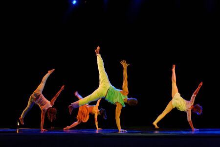 DNEPROPETROVSK,UKRAINE - December 13, 2014 : School-theatre of Contemporary dance...
