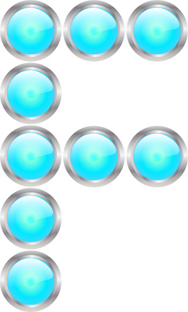 letter in buttonのイラスト素材