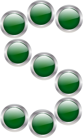 letter in button - vectorのイラスト素材