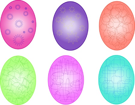 easter eggs with geometric element - vectorのイラスト素材